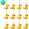 imageAGPtek 12PCS Home Fashions Yellow Duck Anti Rust Decorative Ducky Resin Hooks for Bathroom Shower CurtainBedroomLiving Room Curtain