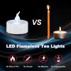 imageAGPtek 24 PCS LED Tealights BatteryOperated flameless Candles Lights For Wedding Birthday Party  White