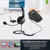 imageAGPtek Call Center Dialpad Headset Telephone with Tone Dial Key Pad ampamp REDIALBlack
