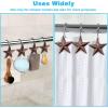 imageAGPtek Star Shower Curtain Hooks 12PCS Anti Rust Decorative Resin Hooks for Bathroom Baby Room Bedroom Living Room Decor Star