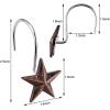imageAGPtek Star Shower Curtain Hooks 12PCS Anti Rust Decorative Resin Hooks for Bathroom Baby Room Bedroom Living Room Decor Star