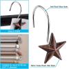 imageAGPtek Star Shower Curtain Hooks 12PCS Anti Rust Decorative Resin Hooks for Bathroom Baby Room Bedroom Living Room Decor Star