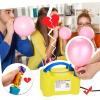 imageElectric Air Balloon Pump AGPtEK Portable Dual Nozzle InflatorBlower for Party Decoration  Yellow