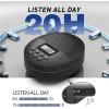 imageShower Radio Speaker with Bluetooth 50 AGPTEK Waterproof Wireless Bathroom FM with Suction Cup 12H Long Playback Time Lanyard LCD Screen Display Handsfree Calling Storage Card Playback Black