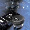 imageShower Radio Speaker with Bluetooth 50 AGPTEK Waterproof Wireless Bathroom FM with Suction Cup 12H Long Playback Time Lanyard LCD Screen Display Handsfree Calling Storage Card Playback Black
