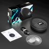 imageShower Radio Speaker with Bluetooth 50 AGPTEK Waterproof Wireless Bathroom FM with Suction Cup 12H Long Playback Time Lanyard LCD Screen Display Handsfree Calling Storage Card Playback Black