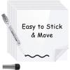 image10 Pack Dry Erase Sticky Notes Sheets Reusable 4X4 Mini White Board Sticker for Office Home  Include Magnetic Marker with Erasers EcoFriendly