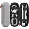 imageAGPTEK Pencil Case Holder Compatible with Apple Pencil Stylus iPad Pro Pen Pencil Samsung Huawei Apple Pen Accessories USB Cable Earphone Fountain PenGray