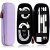 imageAGPTEK Pencil Case Holder Compatible with Apple Pencil Stylus iPad Pro Pen Pencil Samsung Huawei Apple Pen Accessories USB Cable Earphone Fountain PenPurple
