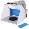 imageAGPTEK Spray Booth Airbrush Spray Booth Kit with 3 LED Light Tubes Turn Table and Exhaust Extension Hose Portable Airbrush Spray Booth for Painting Crafts Nails Art Cakes TShirts and Hobby