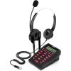 imageAGPtEK Upgraded Call Center Phone Corded Telephone with Binaural Headset ampamp Dialpad for House Call Center Office  Noise Cancellation