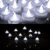 imageAGPtek 24 PCS LED Tealights BatteryOperated flameless Candles Lights For Wedding Birthday Party  White