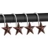 imageAGPtek Star Shower Curtain Hooks 12PCS Anti Rust Decorative Resin Hooks for Bathroom Baby Room Bedroom Living Room Decor Star