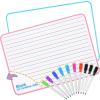 imageRuled Dry Erase Lapboard with Markers Kids Lined Board for Learning Writing Double Sided9 X12 in
