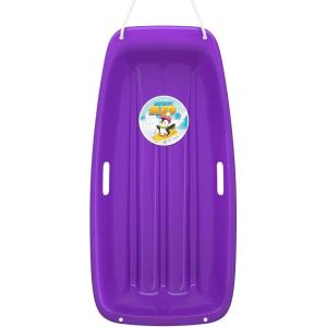 imageAGPTEK 3547 Inch Durable Downhill Sprinter Toboggan Snow Sled for Kids Boys Girls Adults with Builtin Handles and Pulling RopePurple