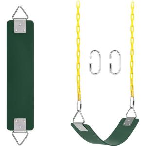 imageAGPTEK Green Swing Set Bundle with 1 Pack Green Swing Seat Replacement