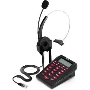 imageAGPtEK Corded Telephone with Headset ampamp Dialpad for House Call Center Office  Noise Cancellation