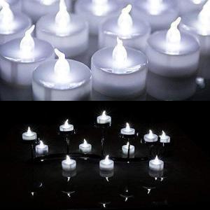 imageAGPtek 24 PCS LED Tealights BatteryOperated flameless Candles Lights For Wedding Birthday Party  White