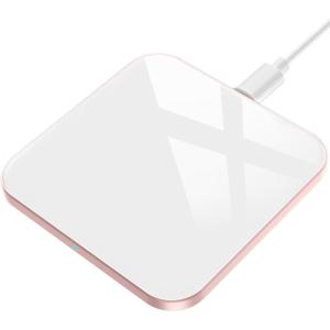 imageWireless Charger 15W Max Fast AGPTEK QiCertified Metal Glass Fast Wireless Charging Pad for iPhone 131212 Pro12 Pro Max1111 Pro MaxXS MaxXRX8 Galaxy S20S10S9S8No AC AdapterWhite