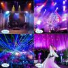 imageDJ Lights HAKUTA 36 LED Stage Lights RGB DJ LED Par Lights Sound Activated Stage Lights Remote and DMX Controlled DJ Uplights for Wedding Birthday Christmas Music Show and Dance Party 2 Packs