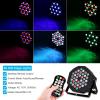 imageHAKUTA DJ Lights 36 LED Stage Lights RGB DJ LED Par Lights Sound Activated Stage Lights Remote and DMX Controlled DJ Uplights for Wedding Birthday Christmas Music Show and Dance Party 4 Packs