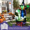 imageCAMULAND Halloween Decorations Outdoor Halloween Inflatable Blow Up Witch Pouring Magic Water Decor with Builtin LED Lights Trick or Treat for Indoor Lawns Yards Party Home6FT Witch