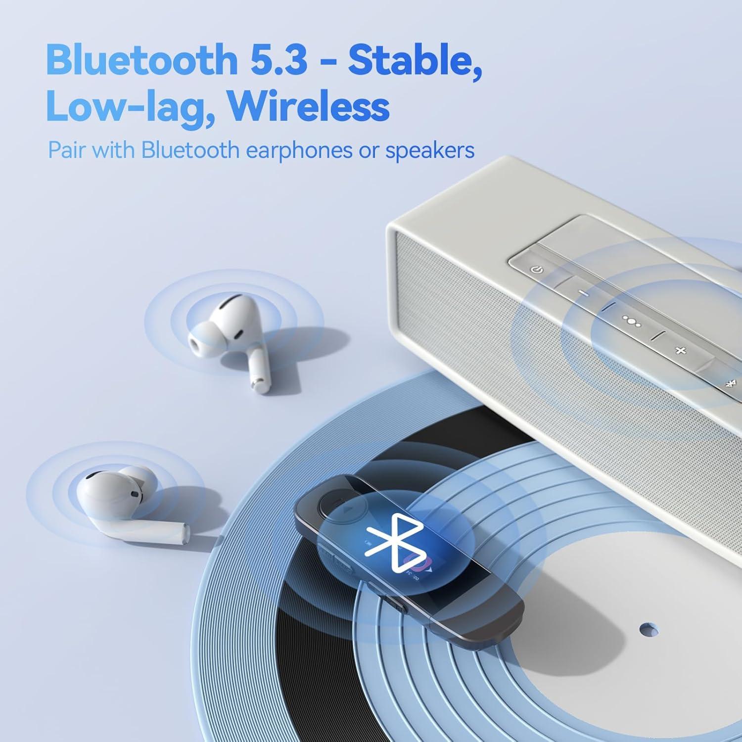 image64GB USB MP3 Player with Bluetooth AGPTEK U5PL 2 in 1 TypeC ampamp USB Music Player with Clip FM Radio Recording Support Mobile Phone ConnectionGrayGray