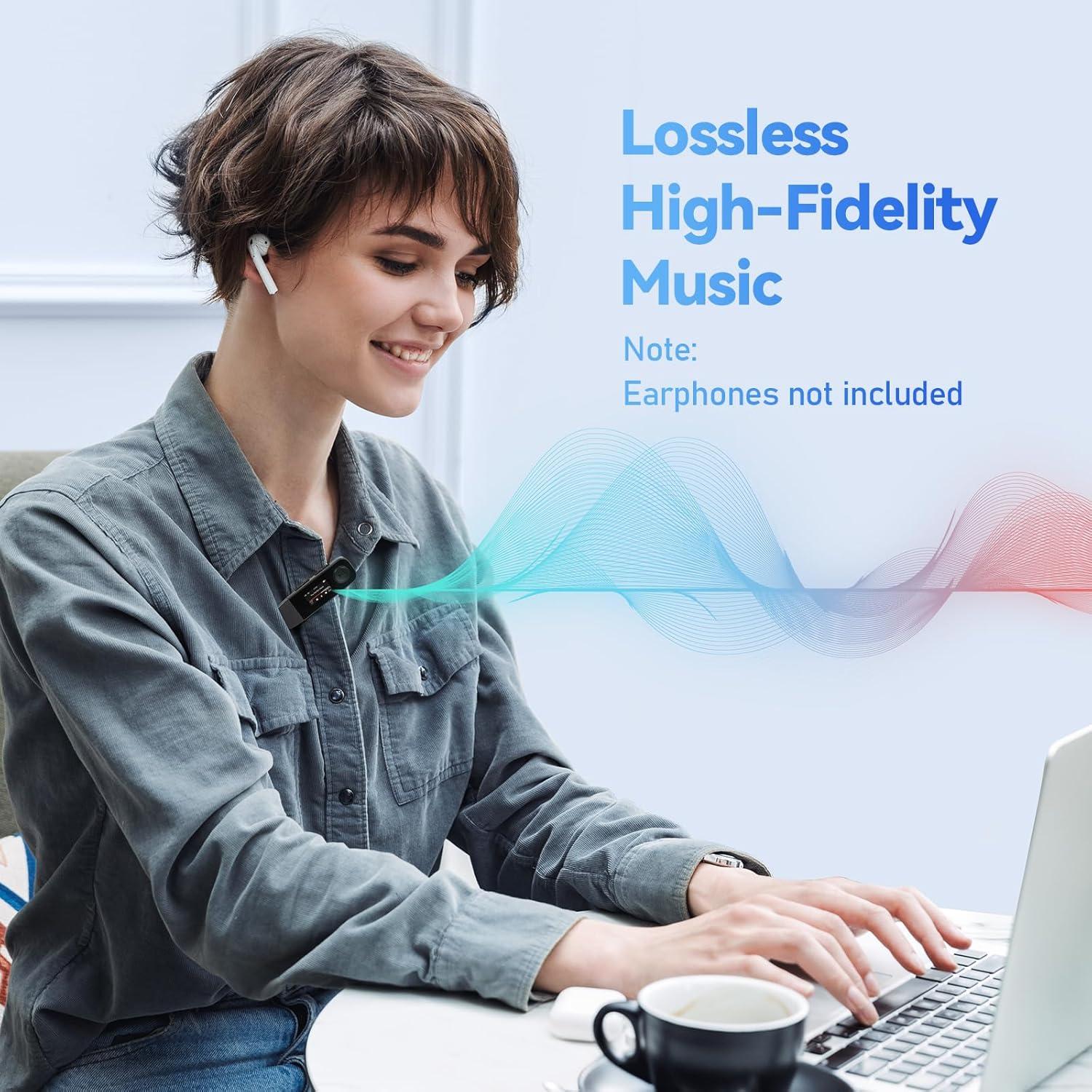 image64GB USB MP3 Player with Bluetooth AGPTEK U5PL 2 in 1 TypeC ampamp USB Music Player with Clip FM Radio Recording Support Mobile Phone ConnectionGrayGray