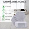 image12 Packs Acoustic Absorption PanelsAGPTEK 118x 102 x 035 Inches Hexagon Absorption PanelAcoustic Soundproofing Insulation Panel TilesGreat for Wall Decoration and Acoustic TreatmentSliver Grey