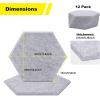 image12 Packs Acoustic Absorption PanelsAGPTEK 118x 102 x 035 Inches Hexagon Absorption PanelAcoustic Soundproofing Insulation Panel TilesGreat for Wall Decoration and Acoustic TreatmentSliver Grey