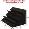 image12quot x 7quot x 7quot Bass Traps Acoustic Foam AGPTEK 4 Pack Acoustic Panels Bass Traps Corner Studio Foam Ideal for Home Theater Recording Room and Studio