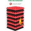 image2quotx12quotx12quot Sound Proof Padding AGPTEK 12 Packs Acoustic Foam Panels Sound Absorbing Foam for Recording Studio TV Room Kids Room Office and Podcast Recording Black and Red