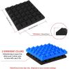 image2quotx12quotx12quot Sound Proof Padding AGPTEK 12 Packs Acoustic Foam Panels Sound Absorbing Foam for Recording Studio TV Room Kids Room Office and Podcast Recording Black and Blue