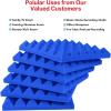 image2quotx12quotx12quot Sound Proof Padding AGPTEK 12 Packs Acoustic Foam Panels Sound Absorbing Foam for Recording Studio TV Room Kids Room Office and Podcast Recording Black and Blue