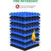 image2quotx12quotx12quot Sound Proof Padding AGPTEK 12 Packs Acoustic Foam Panels Sound Absorbing Foam for Recording Studio TV Room Kids Room Office and Podcast Recording Black and Blue