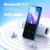 imageAGPTEK 64GB MP3 Player with Bluetooth M3 24 inch Music Player with Speaker and FM Radio Touch Buttons Supports Up to 128GBBlueBlue