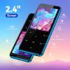 imageAGPTEK 64GB MP3 Player with Bluetooth M3 24 inch Music Player with Speaker and FM Radio Touch Buttons Supports Up to 128GBBlueBlue