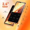 imageAGPTEK 64GB MP3 Player with Bluetooth M3 24 inch Music Player with Speaker and FM Radio Touch Buttons Supports Up to 128GBBlueOrange