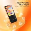 imageAGPTEK 64GB MP3 Player with Bluetooth M3 24 inch Music Player with Speaker and FM Radio Touch Buttons Supports Up to 128GBBlueOrange