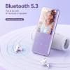 imageAGPTEK 64GB MP3 Player with Bluetooth M3 24 inch Music Player with Speaker and FM Radio Touch Buttons Supports Up to 128GBBluePurple