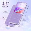 imageAGPTEK 64GB MP3 Player with Bluetooth M3 24 inch Music Player with Speaker and FM Radio Touch Buttons Supports Up to 128GBBluePurple