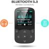 imageAGPTEK 64GB MP3 Player with Clip A65 Bluetooth 53 Lossless Sound with FM Radio Voice Recorder for Sport Running Supports up to 128GB TF Card BlackBlack