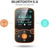 imageAGPTEK 64GB MP3 Player with Clip A65 Bluetooth 53 Lossless Sound with FM Radio Voice Recorder for Sport Running Supports up to 128GB TF Card BlackOrange