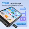 imageAGPTEK 96GB MP3 Player with Bluetooth and WiFi T08X 4 Android 14 MP4 Music Player with Spotify Audible APP Store Up to 1TB BlackBlack