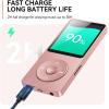 imageAGPTEK A02 MP3 Player with Bluetooth 53 18 inch Screen Portable Music Player with Speaker FM Radio Voice Recorder Supports Expanded Up to 128GBBlack 32GBRose Gold