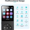 imageAGPTEK A02 MP3 Player with Bluetooth 53 18 inch Screen Portable Music Player with Speaker FM Radio Voice Recorder Supports Expanded Up to 128GBBlack 32GBBlack