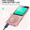 imageAGPTEK A02 MP3 Player with Bluetooth 53 18 inch Screen Portable Music Player with Speaker FM Radio Voice Recorder Supports Expanded Up to 128GBBlack 32GBRose Gold