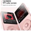 imageAGPTEK A02 MP3 Player with Bluetooth 53 18 inch Screen Portable Music Player with Speaker FM Radio Voice Recorder Supports Expanded Up to 128GBBlack 32GBRose Gold