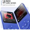 imageAGPTEK A02 MP3 Player with Bluetooth 53 18 inch Screen Portable Music Player with Speaker FM Radio Voice Recorder Supports Expanded Up to 128GBBlack 32GBBlue