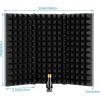 imageAGPTEK Microphone Isolation Shield Foldable Adjustable Durable Studio Recording Microphone Isolator Panel for Stand Mount or Table Top